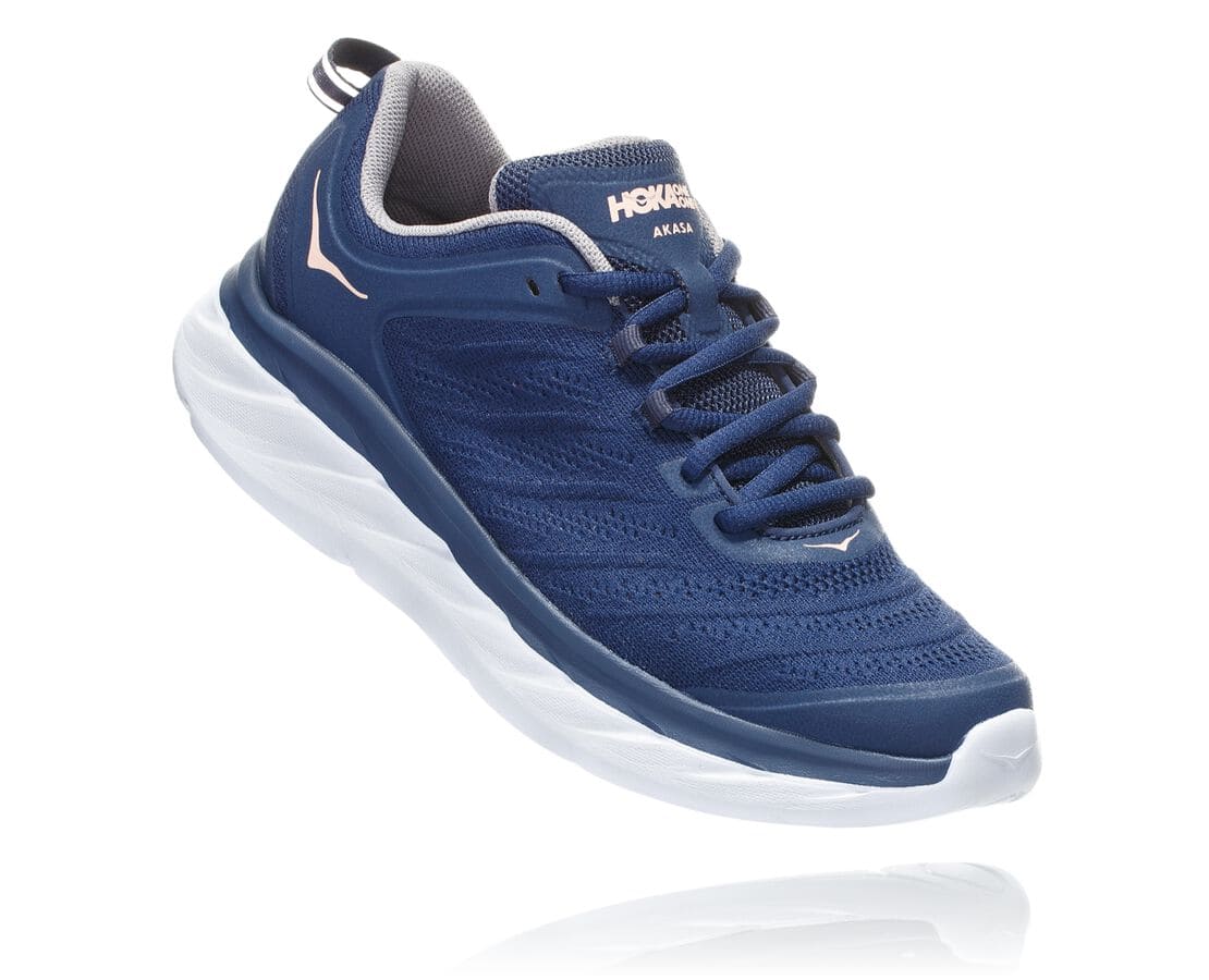 Pantofi De Mers Hoka One One Akasa Dama - Indigo / Roz | Romania ETVD25173